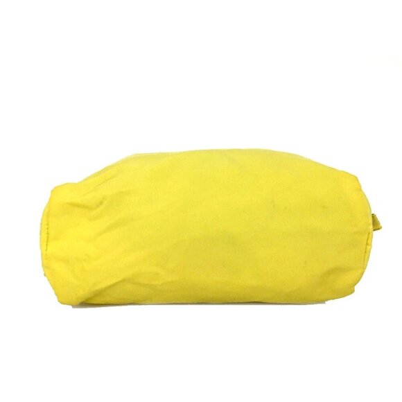 PRADA Logo Plate Nylon Cosmetic Pouch Bag Yellow/8BD1463 - Picture 6 of 8